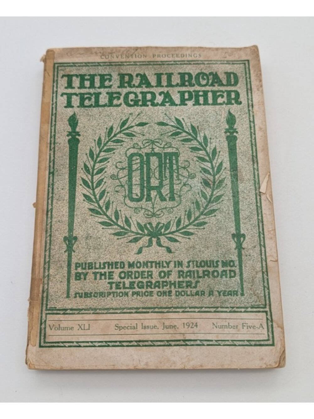 Railroad Telegrapher, special issue  1924 June Vol XLI #5-A - magazine book